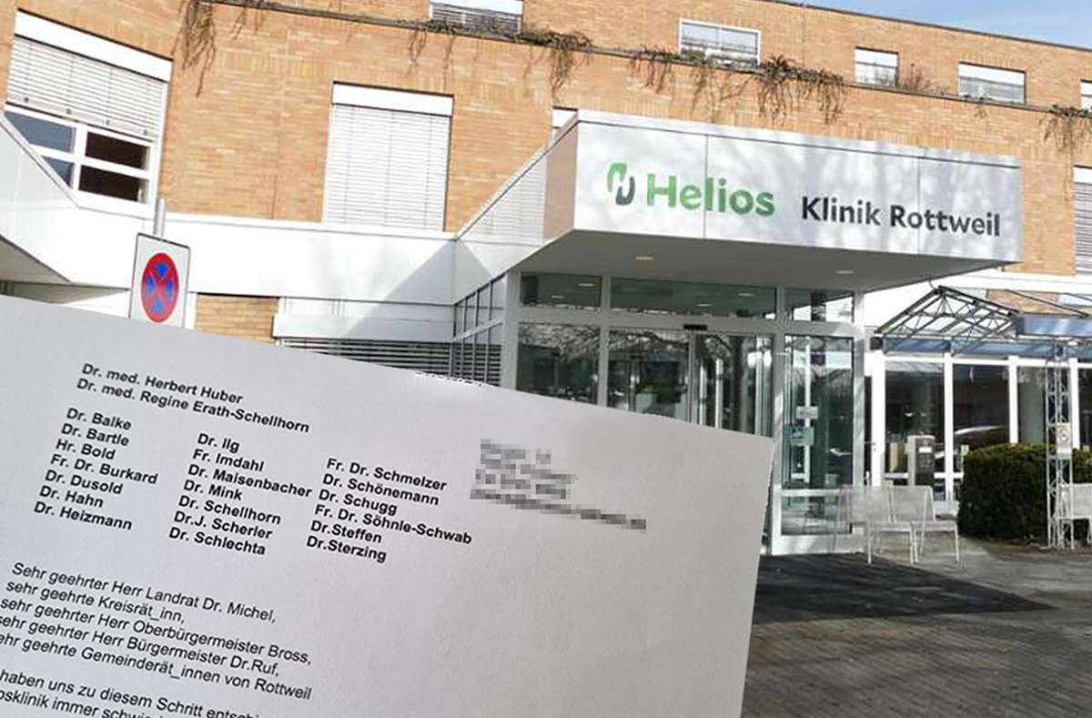 Protest in Rottweil: Mehr als 20 Ärzte schlagen wegen Helios-Klinik Alarm