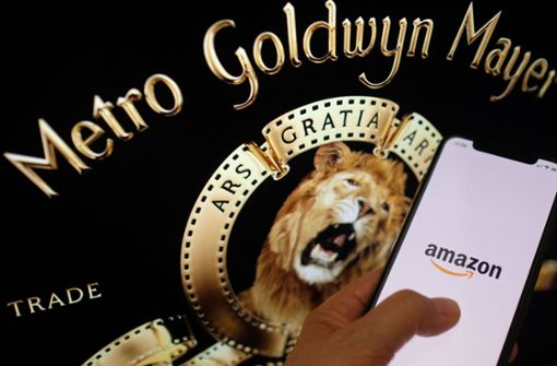 Der brüllende Löwe ist das weltweit bekannte Kennzeichen der alten MGM-Studios. Nun brüllt er für Amazon. Foto: AFP/Chris Delmas