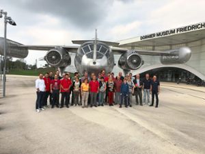 Flugzeuge haben die Rosenfelder Feuerwehrleute im Dornier-Museum bewundert. Foto: Feuerwehr Foto: Schwarzwälder Bote
