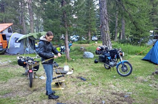 Mathis Mößner bei einem seiner Ausflüge mit dem Moped. Die Initialzündung zu den Reisen gab ein Youtube-Kanal. Foto: Mößner