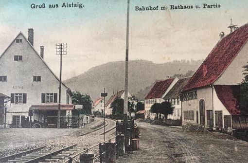 Der frühere Aistaiger Bahnhof wurde im Laufe der Zeit zu einem Wohnhaus. Quelle: Unbekannt