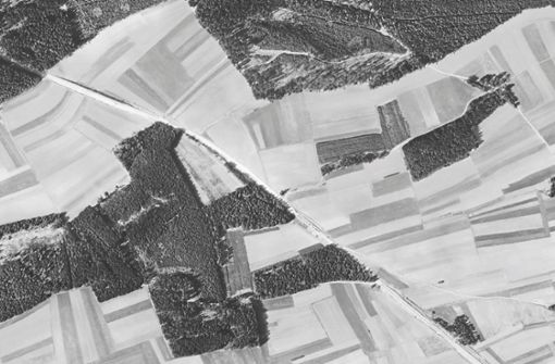 Nichts als Wald, Wiesen und Felder gab es 1968, wie das Luftbild des Landesarchivs zeigt. Foto: Landesarchiv/StAL/EL68IX-15720