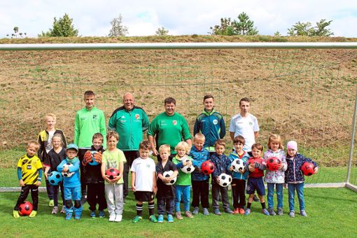Zum Ferienprogramm auf dem Sportplatz hatte der TSV Simmersfeld drei- bis sechsjährige Kinder eingeladen. Foto: Köncke