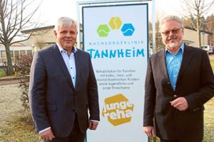 Die Geschäftsführer Thomas Müller (links) und Roland Wehrle bangen um die Zukunft der Reha-Klinik in Tannheim. Foto: Heinig