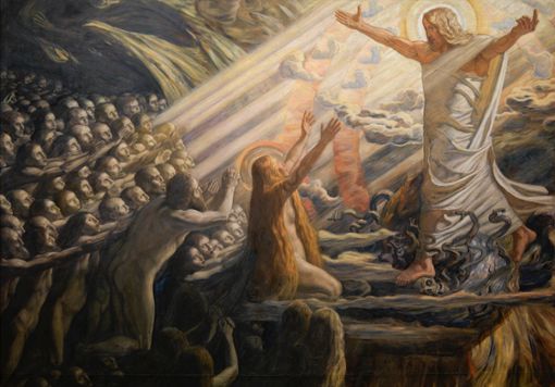Christus predigt zu den Toten: Gemälde von Joakim Skovgaard (1856-1933). Foto: Imago/Heritage Images