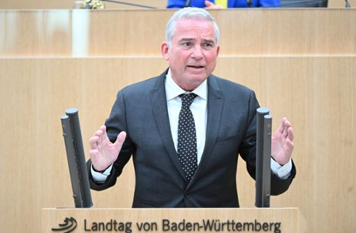 Thomas Strobl warnte vor „schwierigen Zeiten“, denen auch Baden-Württemberg entgegengehe. Foto: dpa/Bernd Weißbrod