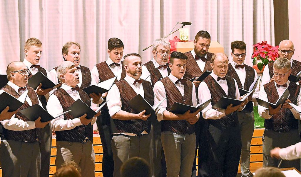 Die Kippenheimer Sänger begeisterten mit einem abwechslungsreichen Programm die Zuhörer in der Festhalle. Fotos: Künstle