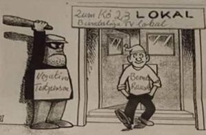 Bernd Rausch erhielt einen Drohbrief mit dieser Karikatur. Foto: Lück