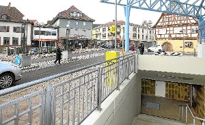 Die Unterführung am Birkenfelder Marktplatz wird von Passanten nur noch selten genutzt. Lieber wählen viele der Fußgänger den schnelleren Weg über die Straße. Foto: sb