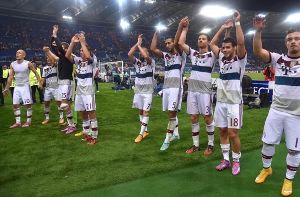 Der FC Bayern München setzt sich in einer denkwürdigen Champions-League-Nacht mit 7:1 beim AS Rom durch.  Foto: ANSA