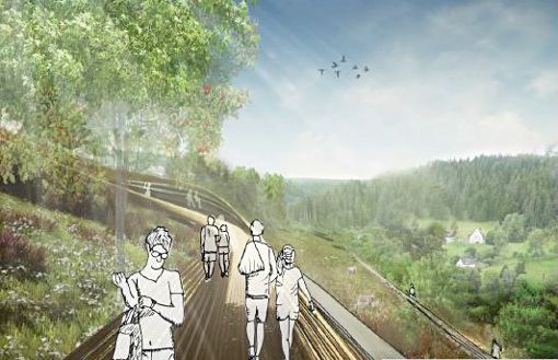 Einen Panoramaweg ins Forbachtal beinhaltet der Entwurf für den Masterplan zur Gartenschau 2025.  Foto: Planstatt Senner
