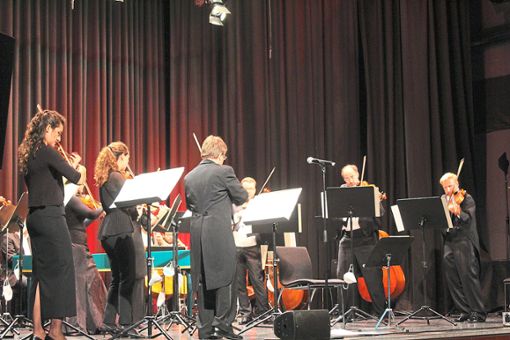 Die Württembergische Philharmonie Reutlingen spielt in der Rottenburger Festhalle. Foto: Baum