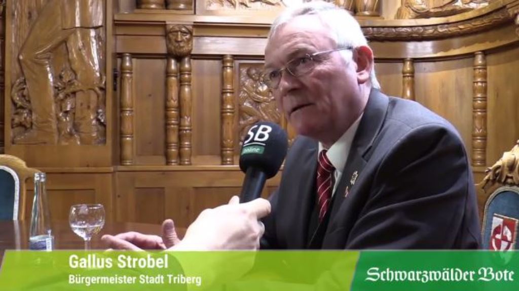 Bürgermeister Gallus Strobel beim Interview.