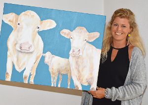 Kühe haben es der Künstlerin Elke Heinichen angetan. Fotos: Herzog Foto: Schwarzwälder-Bote