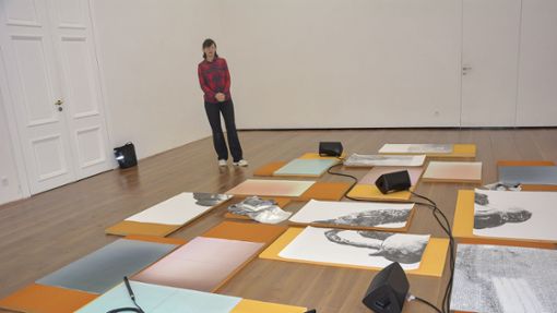 Marina Rosenfeld hat im Museum Art-Plus ihren Auftritt. Ihre Installation „The Agonists“ beschäftigt sich mit der Frage „Was kann Musik sein?“ Foto: Stefan Simon