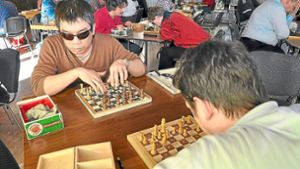 Blinde Schachspieler im Wettkampf