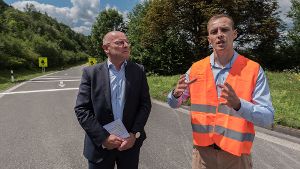 Auf Baustellentour mit Verkehrsminister Hermann