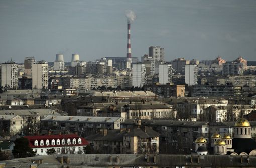 Blick auf die Stadt Kiew. Laut Medienberichten hat es hier zwei große Explosionen gegeben. Foto: dpa
