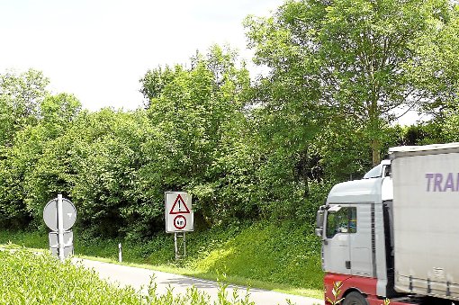Auf der Höhe des Krone-Parkplatzes soll eine Verkehrsinsel Rasern signalisieren, dass sie in den Ort hinein fahren.  Foto: Deckert