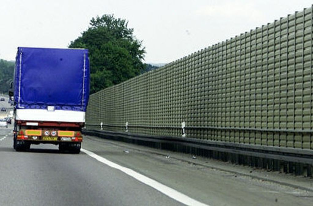 Lärmschutz an der A8 beim Viadukt in Sulzbach Foto: Kraufmann