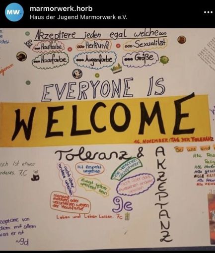 Jugendliche posteten  Beiträge (hier von der Realschule Horb) zur Toleranz auf ihrer Instagram-Seite.Foto: Screenshot Foto: Schwarzwälder Bote