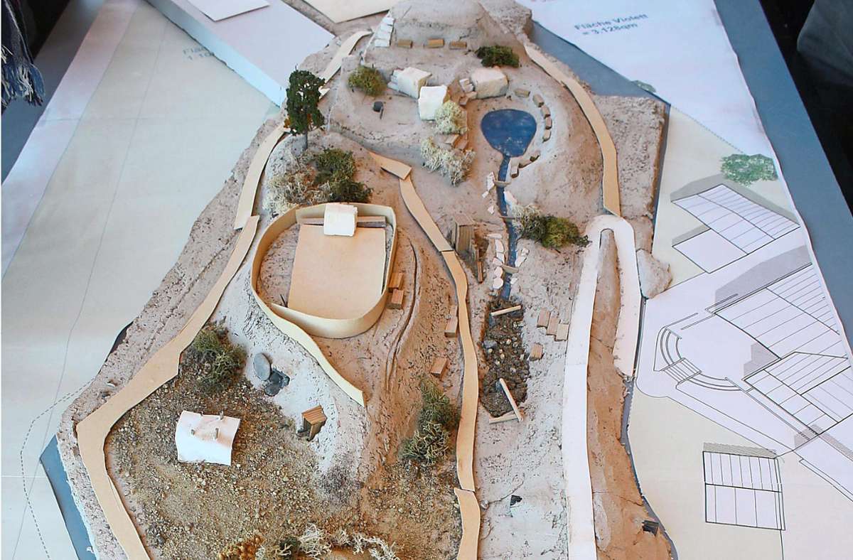 So wie in diesem Modell – hier ein Ausschnitt –­könnte der Israel-Park eines Tages aussehen. Noch laufen aber die Planungen. Foto: Biermayer