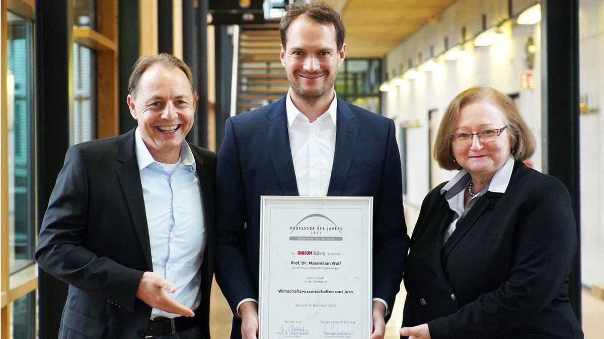 Hochschule Albstadt-Sigmaringen feiert: Professor des Jahres: Maximilian Wolf