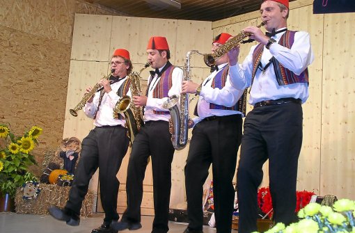 Tatort Saxophon mit (von links) Jürgen Gauger, Thorsten Schelb, Rolf Riedlinger und Edgar Friedrich.  Foto: W.Limberger Foto: Schwarzwälder-Bote