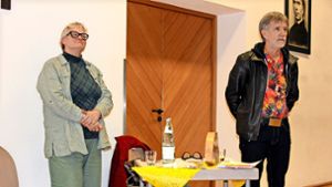 Christl Glauder und Klaus Weber stellten in Ergenzingen ihr jeweiliges Wahlprogramm vor. Foto: Klaus Ranft