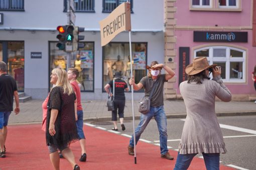 Durch ihren Flashmob hat die Bewegung Grundrechte Nordschwarzwald bereits auf sich aufmerksam gemacht. (Archivbild) Foto: Lück