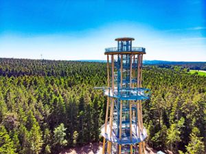 Vom Turm Himmelsglück in Schömberg werden zwei Rutschen gebaut. Im Frühjahr 2022 sollen sie eröffnet werden. Foto: Fritsch