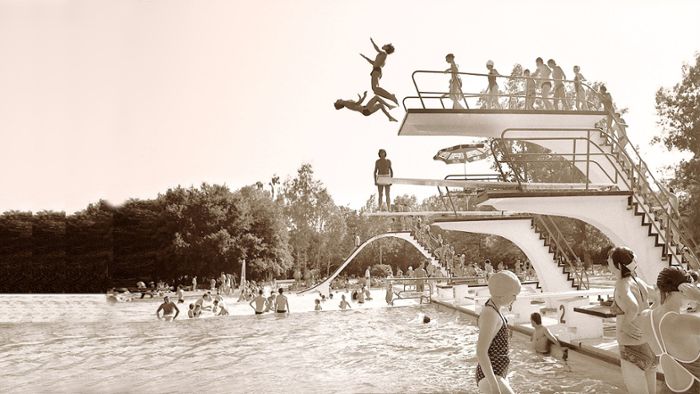 1988 verschwinden die Sprungtürme im Donaueschinger Parkschwimmbad