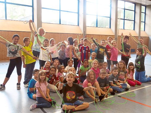 Freude an der Bewegung hatten die Kinder beim Workshop in der Josef-Hebting-Schule. Foto: Kaltenbach Foto: Schwarzwälder-Bote
