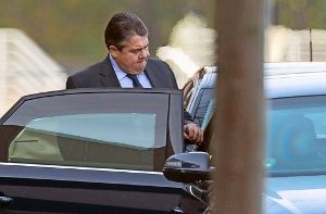 SPD-Chef Sigmar Gabriel verlässt das Kanzleramt. Foto: dpa