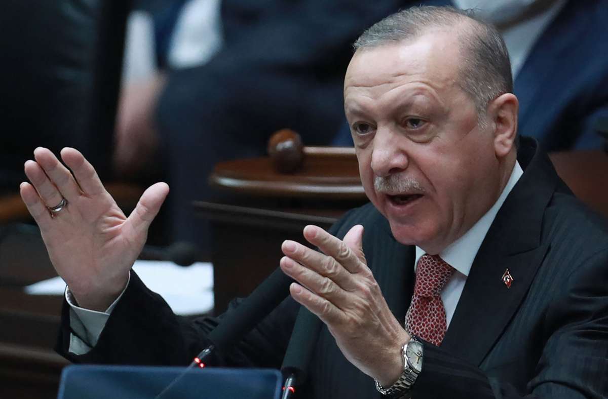 Wie reagiert der türkische Präsident Erdogan auf die Armenien-Erklärung von US-Präsident Joe Biden? Foto: AFP/ADEM ALTAN