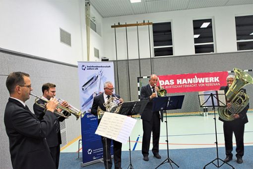 Das Brass-Ensemble des Musikvereins Geislingen spielt. Foto: Schwarzwälder Bote