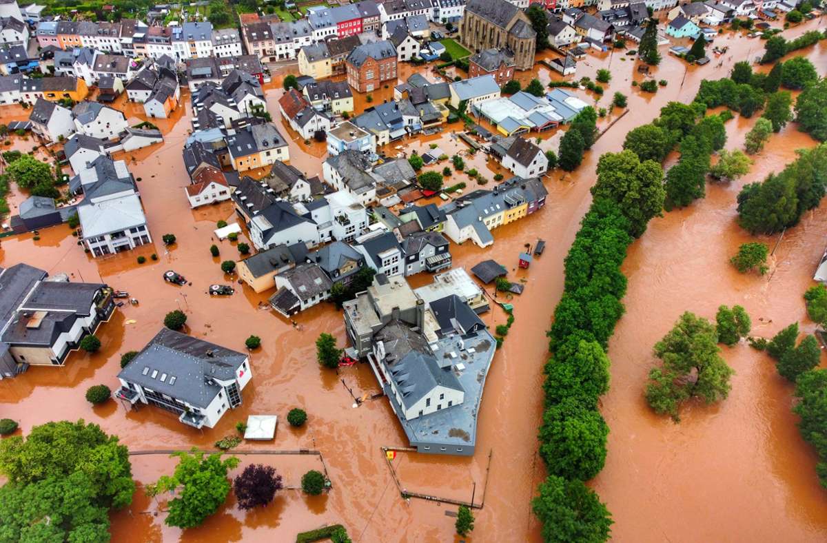 Hochwasser in Kordel in Rheinland-Pfalz