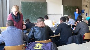 Migranten lernen gemeinsam Deutsch