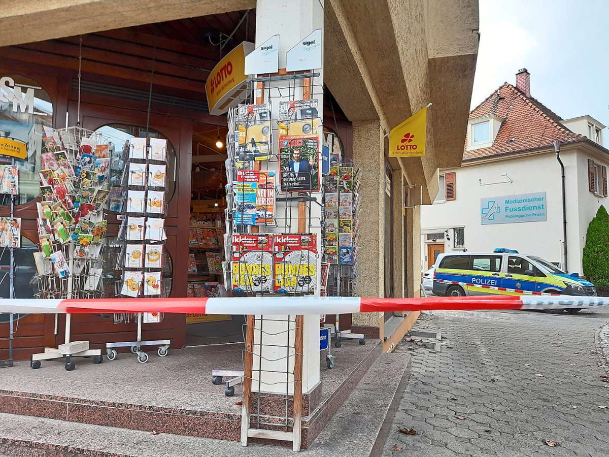 Dieses Schreibwarengeschäft in Donaueschingen war am Dienstag Ziel eines Überfalls. Foto: Singler