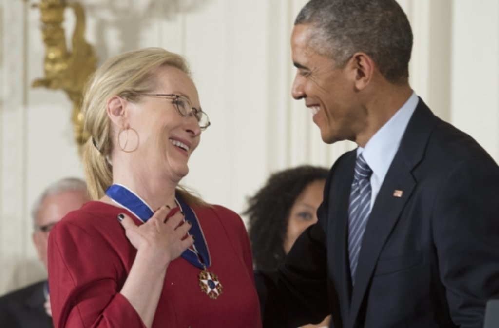 Höchste Ehren für die Meisterin des Films: US-Präsident Barack Obama zeichnet Meryl Streep mit der Medal of Freedom aus.