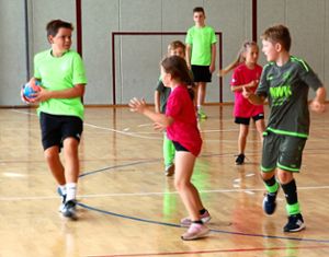 In der Schulturnhalle wurde Handball gespielt. Foto: Schwind