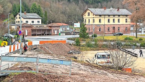 Die Bauarbeiten im Wildberger Sanierungsgebiet „Zentrum Unterstadt“ haben bereits begonnen – insgesamt werden hier in den kommenden Jahren 8,7 Millionen Euro investiert. Foto: Uwe Priestersbach