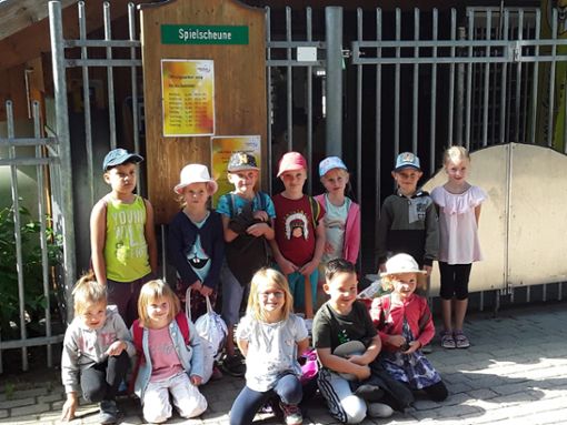 Strahlende Gesichter gibt es beim Ausflug der  Vorschüler in die Spielscheune Unterkirnach. Foto: Kindergarten Locherhof Foto: Schwarzwälder Bote