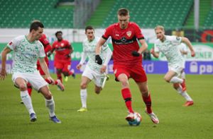 Sasa Kalajdzic und der VfB  Stuttgart haben einen Punkt in der Fremde geholt. Foto:  