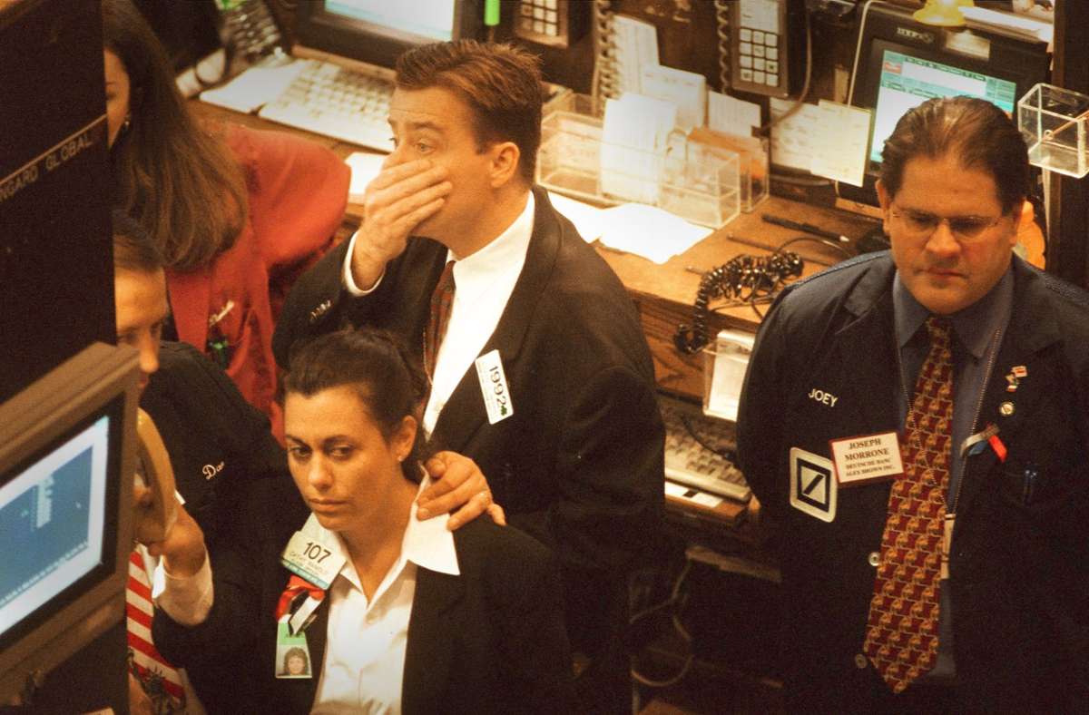 Nach Wiedereröffnung der Wall Street am 17. September ging es an der New Yorker Börse steil bergab.